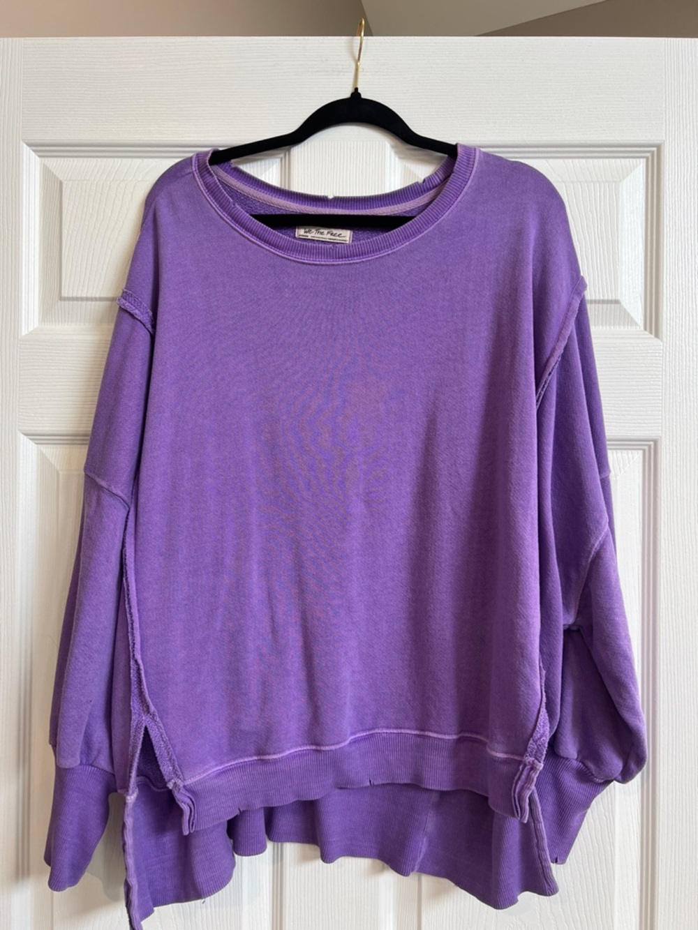 We The Free Lavender Boxy Pullover Sweatshirt